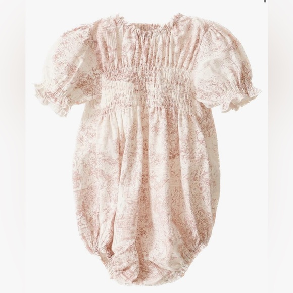 nothing fits but Other - NOTHING FITS BUT Baby’s Classic Linen Cotton onesie bubble romper, Hana print